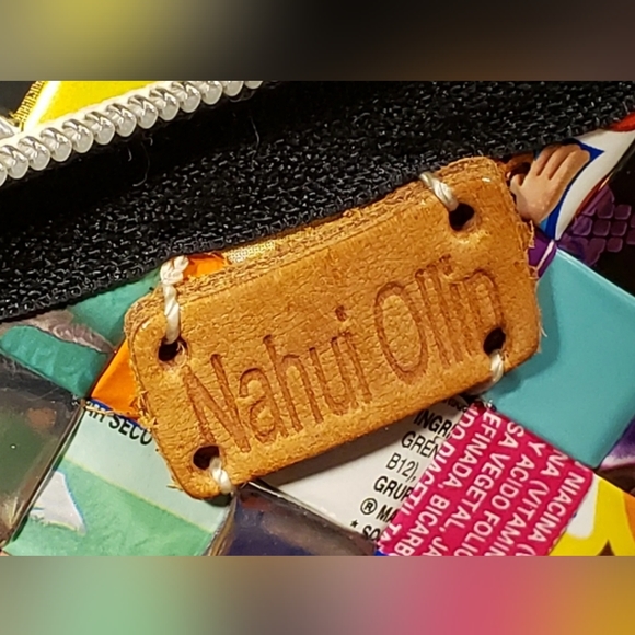 ❤️ Nahui Ollin Hand Woven Candy Wrapper Purse Hand Bag Funky boho ❤️ - Picture 8 of 8